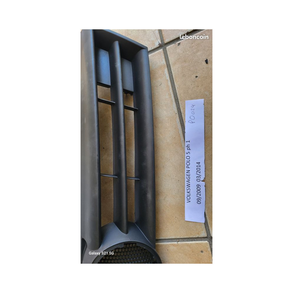 Grille calandre pare choc avant volkswagen polo 5 ph 1