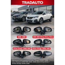 Rétroviseur PEUGEOT 3008 5008 droit passager gauche conducteur