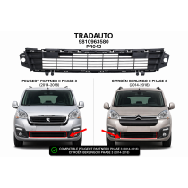 CALANDRE GRILLE PARE CHOC avant BERLINGO PARTNER